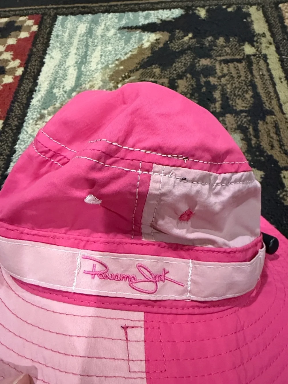 Little girls Panama Jack pink boonie hat